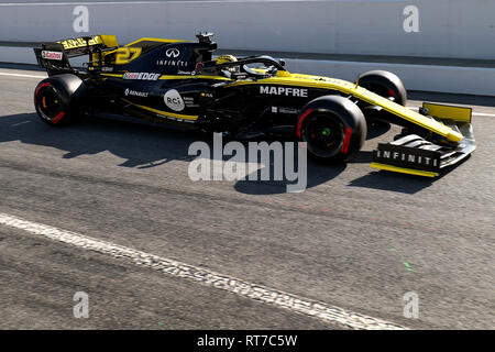 Barcelona, Spain. 28th February, 2019. #27 Nico Hulkenberg, Renault F1 Team. Montmelo Barcelona 28/02/2019 Circuit de Catalunya  Formula 1 Test 2019  Photo Federico Basile / Insidefoto Credit: insidefoto srl/Alamy Live News Stock Photo