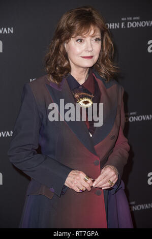 Paris, Ile de France, France. 28th Feb, 2019. Susan Sarandon seen during the premier of Ma vie avec John F Donovan at cinema MK2 Bibliotheque in Paris. Credit: Thierry Le Fouille/SOPA Images/ZUMA Wire/Alamy Live News Stock Photo