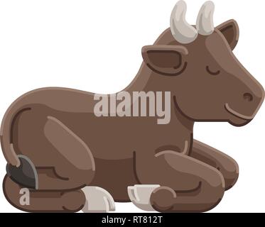 Cow Animal Cartoon Character Stock Vector