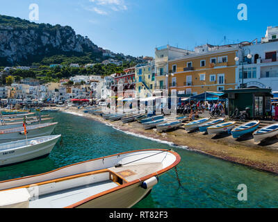 Italy, Campania, Capri, Marina Grande Stock Photo