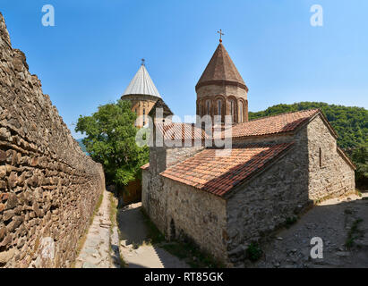 Pictures & images of the Georgian Orthodox church of the Virgin, early 17th century, Ananuri castle complex, Georgia (country).  Ananuri castle is sit Stock Photo