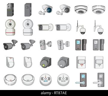 dome,motion,outdoor,computer,safety,antenna,wall,intercom,round,detector,key,sensor,electronic,watching,digital,area,wireless,record,call,smoke,card,warning,device,concept,private,house,bell,cctv,camera,security,system,surveillance,guard,observe,video,cam,control,set,collection,vector,icon,web,logo,illustration,design,isolated,symbol,sign,cartoon,monochrom,color Vector Vectors , Stock Vector