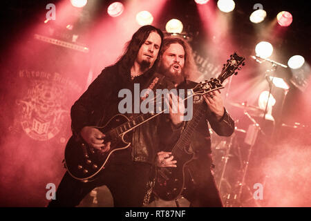 Copenhagen, Denmark. 17th, February 2019. Shagrath of the Norwegian heavy  metal band Chrome Division. (Photo credit: Gonzales Photo - Nikolaj  Bransholm Stock Photo - Alamy