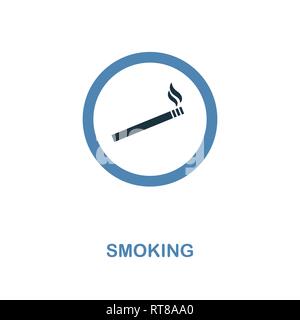 Smoking icon. Monochrome style design from shopping center sign icon collection. UI. Pixel perfect simple pictogram smoking icon. Web design, apps Stock Vector