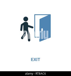 Exit icon. Monochrome style design from shopping center sign icon collection. UI. Pixel perfect simple pictogram exit icon. Web design, apps, software Stock Vector