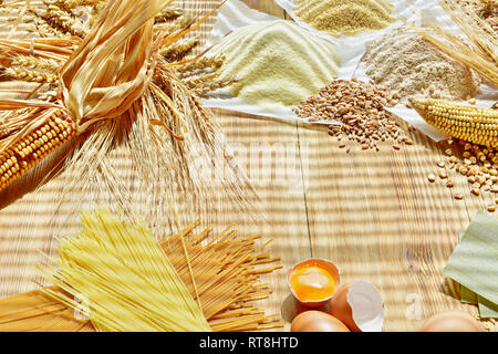 Various Cereals in Summer Daylight Stock Photo