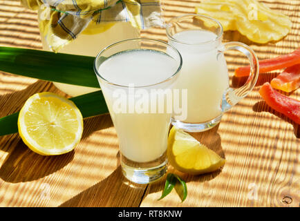 Water Kefir in a Glass - Healthy Nutrition Stock Photo