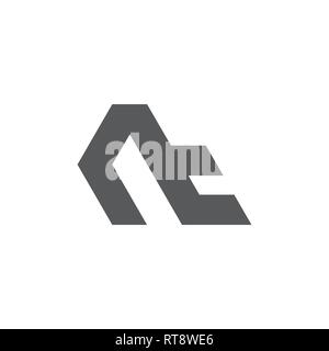 letters nt simple geometric logo vector Stock Vector