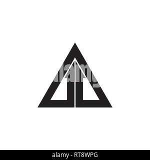 triangle arrows up geometric line colorful logo vector Stock Vector ...