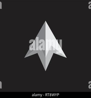 3d arrows up simple logo vector Stock Vector