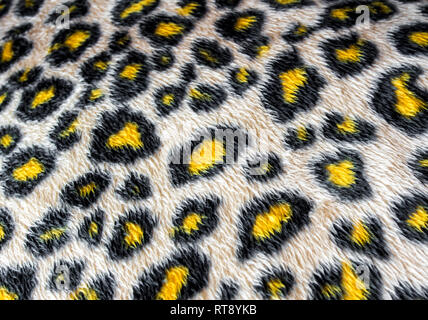 Leopard skin pattern leatherette fabric Stock Photo