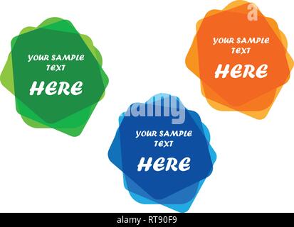 color nice funny logo Modern banner collection Stock Vector