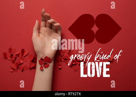 hand cut love wallpaper