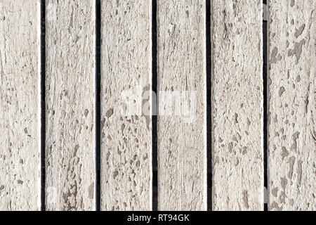White Peeled Paint Texture of Vertical Wood Lines Background Stock Photo