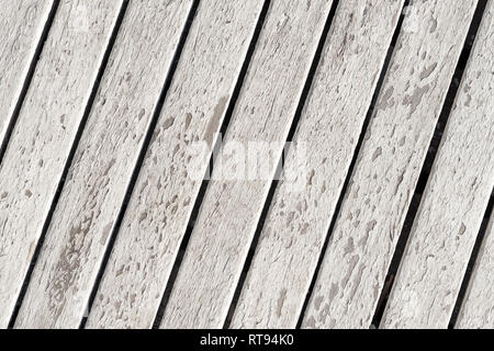 A White Peeled Paint Texture of Wood Lines Background Stock Photo