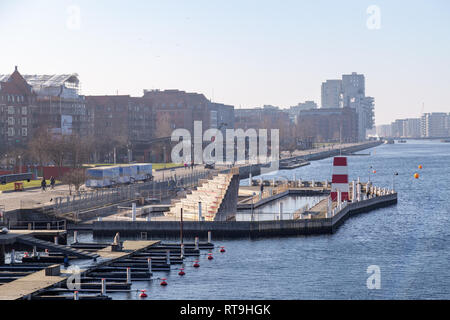 Islands Brygge Harbour Bath in Copenhagen Stock Photo