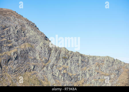 Walker on Sharp Edge, Blencathra Stock Photo