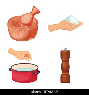 mortar,arm,casserole,saltcellar,seasoning,handful,water,bowl,hill,salty,bottle,wooden,powder,white,sprinkle,grains,mill,flour,plate,spa,container,salt,food,sodium,mineral,raw,kitchen,cooking,sea,natural,baking,set,vector,icon,illustration,isolated,collection,design,element,graphic,sign,cartoon,color, Vector Vectors , Stock Vector