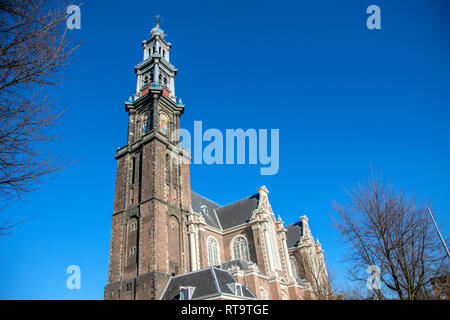 Westerkerk Church At Amsterdam The Netherlands 2019 Stock Photo