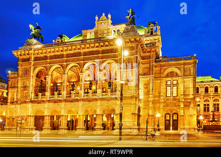 Vienna State Opera is an opera house.It is located in the centre of Vienna, Austria. It was originally called the Vienna Court Opera (Wiener Hofoper) Stock Photo