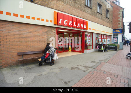 Iceland supermarket on the high street in Driffield, East Yorkshire, UK, Gb Stock Photo