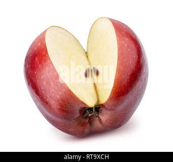 Red apple isolated on white background. Clipping path Stock Photo