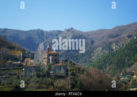 Pucara Castle, Tramonti, Amalfi coast, Campania, Italy Stock Photo