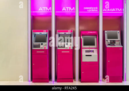 ATM (automatic teller machine) ADM(Automatic Cash Deposit Machine) passbook update For cash services and  all for financial transaction. Banking and t Stock Photo