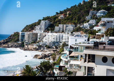 Expensive apartments on the beachfront, Cape Town, South Africa Stock Photo