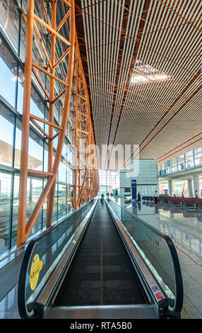 The inetrior of T3 terminal of Beijing Capital Airport Stock Photo