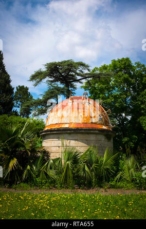Astronomy observatory, observatoire astronomique in Jardin des plantes de Montpellier - Botanic Gardens, Montpellier, France. Built at the suggestion  Stock Photo