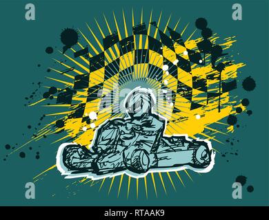 Kart background Stock Vector