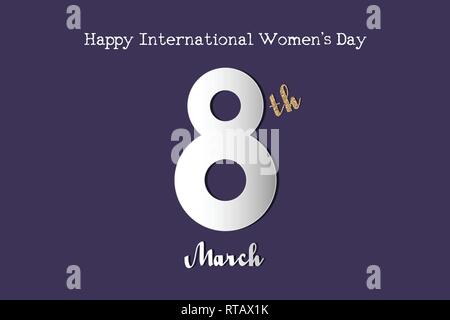 Happy International Women's Day - Vector illustration - Editable layered illustration Stock Vector