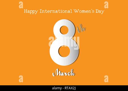Happy International Women's Day - Vector illustration - Editable layered illustration Stock Vector