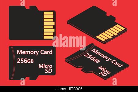 Card SD without outline Stock Vector