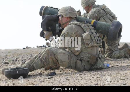 A Soldier of 2nd Battalion, 198th Armored Regiment, 155th Armored ...