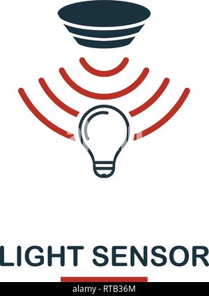 Light Sensor icon from sensors icons collection. Creative two colors design symbol light sensor icon. Web design, apps, software usage. UI and UX Stock Vector