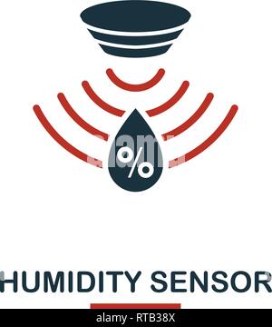 Humidity Sensor icon from sensors icons collection. Creative two colors design symbol humidity sensor icon. Web design, apps, software usage. UI and Stock Vector
