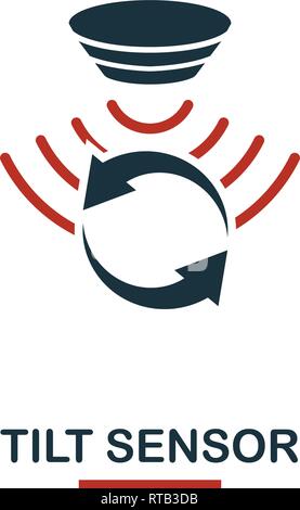 Tilt Sensor icon from sensors icons collection. Creative two colors design symbol tilt sensor icon. Web design, apps, software usage. UI and UX Stock Vector