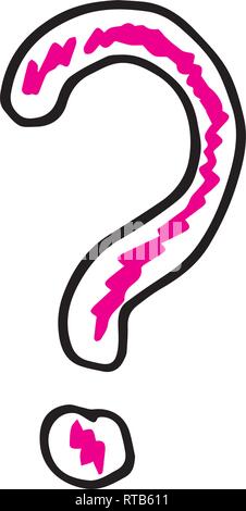 Free hand vector drawing of question mark. Stock Vector