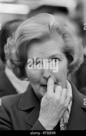 Mrs Margaret Thatcher 1979 General Election on the campaign trail. Factory visit in the West Midlands. 1970s UK HOMER SYKES Stock Photo