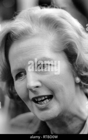 Mrs Margaret Thatcher 1979 General Election on the campaign trail. Factory visit in the West Midlands. 1970s UK HOMER SYKES Stock Photo