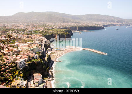 landscape of Sorrento and sorrentina peninsula in Camoania, Italy Stock Photo