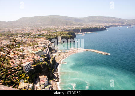 landscape of Sorrento and sorrentina peninsula in Camoania, Italy Stock Photo