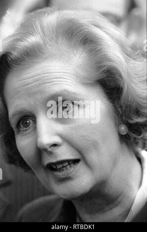 Mrs Margaret Thatcher 1979 General Election on the campaign trail. Factory visit in the West Midlands. 1970s UK HOMER SYKES Stock Photo