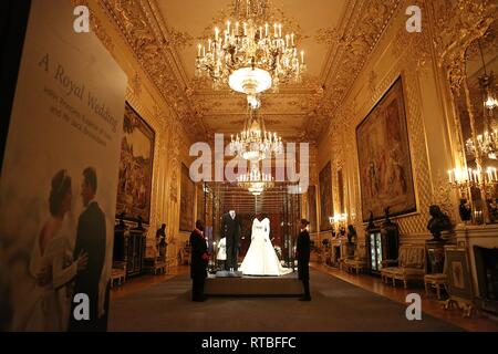 A ROYAL WEDDING HRH Princess  Eugenia and Mr Jack Brooksbank opens at Windsor Castle Stock Photo