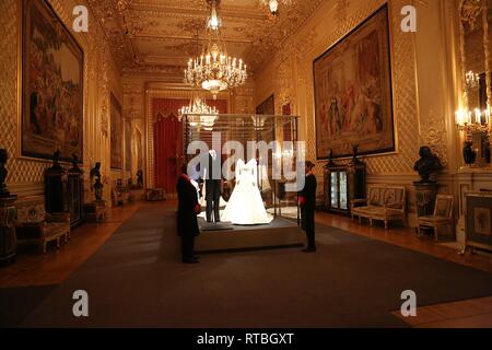 A ROYAL WEDDING HRH Princess  Eugenia and Mr Jack Brooksbank opens at Windsor Castle Stock Photo