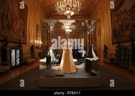 A ROYAL WEDDING HRH Princess  Eugenia and Mr Jack Brooksbank opens at Windsor Castle Stock Photo