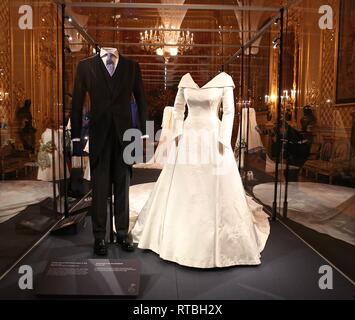 A ROYAL WEDDING HRH Princess  Eugenia and Mr Jack Brooksbank opens at Windsor Castle Stock Photo