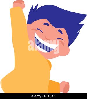 happy fat boy celebrating vector illustration design Stock Vector